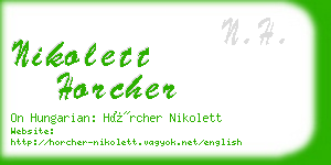 nikolett horcher business card